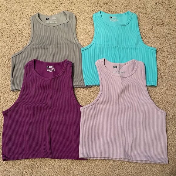 SHEIN Tops - Ribbed crop tank tops bundle
